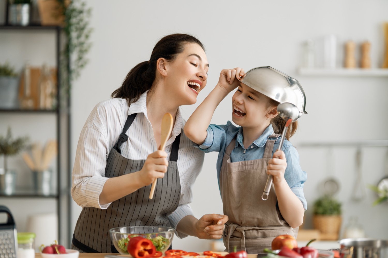 Family Cooking at the Kitchen